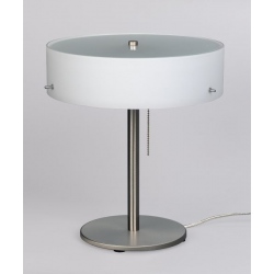 Lima biała matowa szklana lampka biurkowa