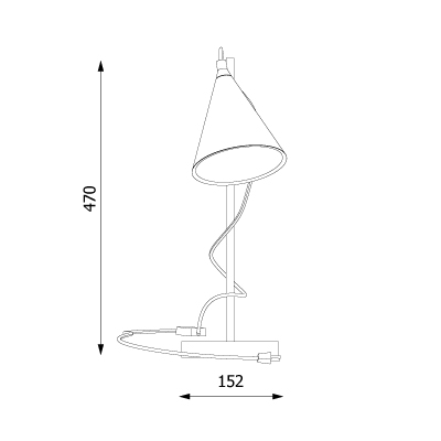 rysunek techniczny lampa wisząca Rim Cleoni