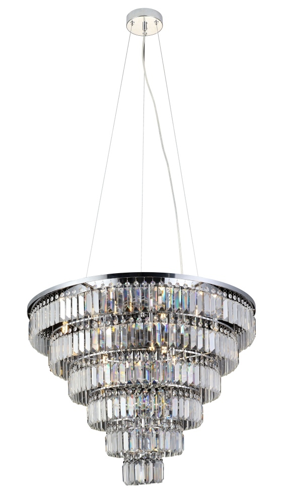 SALERNO XL plafon lub lampa wisząca przezroczysty, chrom Azzardo