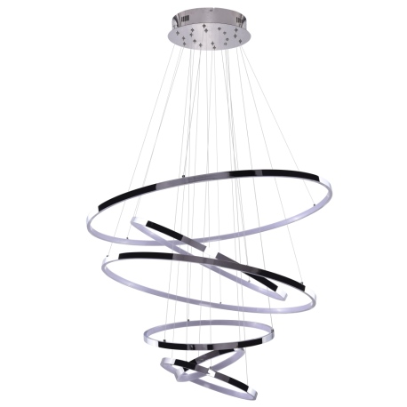 WHEEL 6 LONG ściemnialna lampa wisząca chrom Azzardo