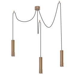 LOCUS L 3 tuby GU10 lampa wisząca szampański
