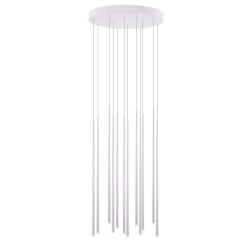 LOUISE 12 lampa wisząca LED długie klosze biały