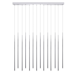 LOUISE 14 lampa wisząca LED długie klosze chrom