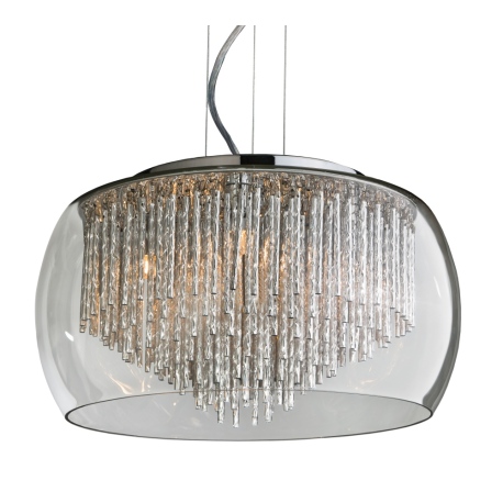 REGO 40 plafon lub lampa wisząca przezroczysty, chrom Azzardo