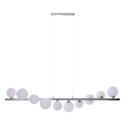 SYBILLA 10 lampa wisząca biały, chrom