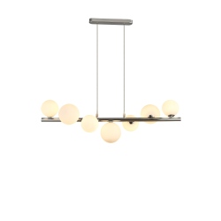 SYBILLA 7 lampa wisząca biały, chrom