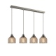 MORA 4 LINE lampa wisząca przezroczysty, chrom Azzardo