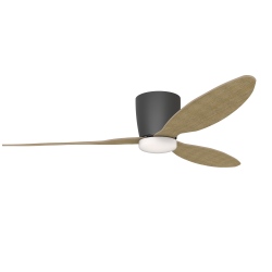 VENETI CCT + pilot lampa wisząca czarny, drewniany teak