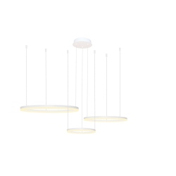 HALO 80+60+40 CCT WH + pilot lampa wisząca strukturalny biały