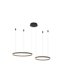 HALO 80+60 CCT BK + pilot lampa wisząca strukturalny czarny