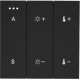 SWITCH PANEL pilot 2-GROUP BLUETOOTH BK panel sterujący matowy czarny Azzardo