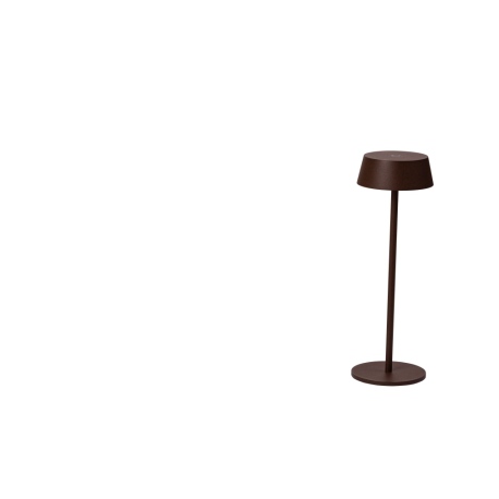 GILBERTO TABLE IP54 CORTEN lampa stołowa zewnętrzna strukturalny CORTEN, biały akryl Azzardo