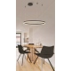 HALO 150 CCT BK + pilot lampa wisząca strukturalny czarny Azzardo