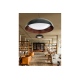 LENOX 60cm czarny miedziany plafon LED