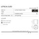 LETICIA 2 LED czarny kinkiet LED