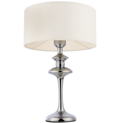 ABU DHABI 1 lampa stołowa biała srebrna 27cm