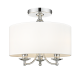ABU DHABI 1 plafon biały srebrny 40cm COSMOLight