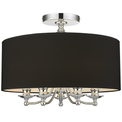 ABU DHABI 1 plafon czarny srebrny 50cm