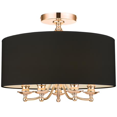 ABU DHABI 1 plafon czarny złoty 50cm COSMOLight