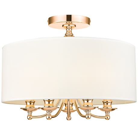 ABU DHABI 1 plafon biały złoty 50cm COSMOLight
