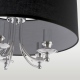 ABU DHABI 1 lampa wisząca czarna srebrna 50cm