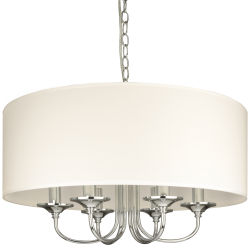 ABU DHABI 2 lampa wisząca biała srebrna 60cm