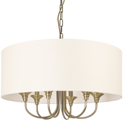 ABU DHABI 2 lampa wisząca biała mosiądz 60cm