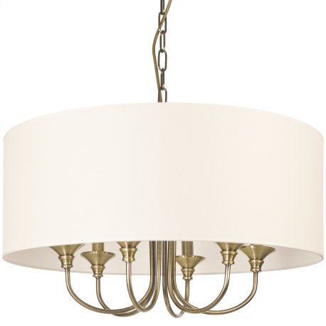 ABU DHABI 2 lampa wisząca biała mosiądz 60cm COSMOLight