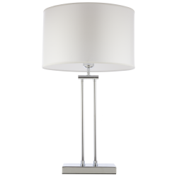 ATHENS lampa stołowa biała srebrna 26cm