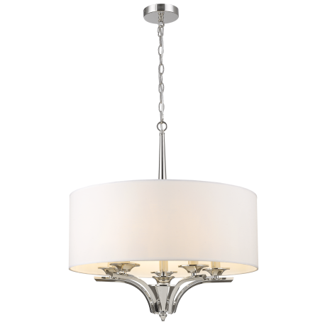 ATLANTA lampa wisząca biała nikiel 60cm COSMOLight