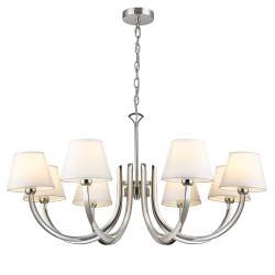 ATLANTA lampa wisząca biała nikiel 92cm