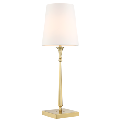 AUSTIN lampa stołowa biała mosiądz 22cm
