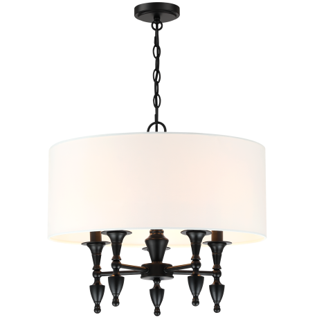 AUSTIN lampa wisząca biała czarna 55cm COSMOLight