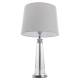 CHARLOTTE lampa stołowa biała srebrna 35cm COSMOLight