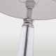 CHARLOTTE lampa stołowa biała srebrna 35cm