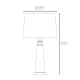CHARLOTTE lampa stołowa biała srebrna 35cm