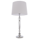 CHARLOTTE lampa stołowa biała srebrna 35cm COSMOLight
