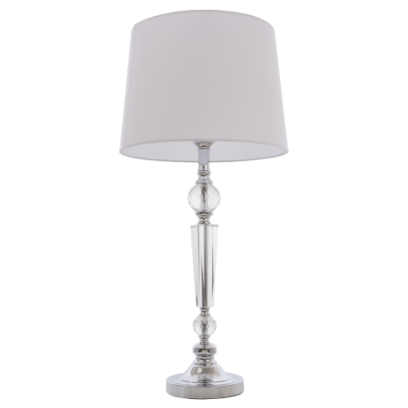 CHARLOTTE lampa stołowa biała srebrna 35cm COSMOLight