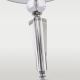 CHARLOTTE lampa stołowa biała srebrna 35cm