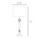 CHARLOTTE lampa stołowa biała srebrna 35cm