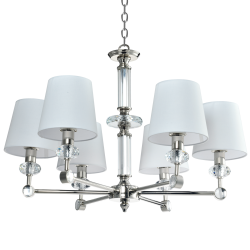 DOHA lampa wisząca biała nikiel 67cm