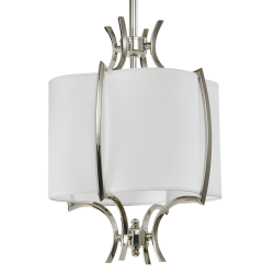 FARO lampa wisząca biała nikiel 32cm