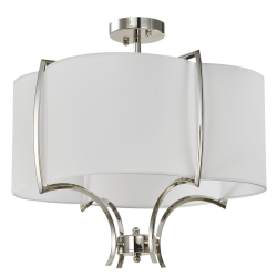FARO lampa wisząca biała nikiel 53cm
