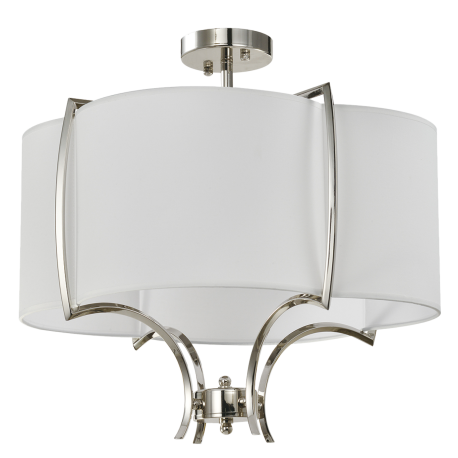 FARO lampa wisząca biała nikiel 53cm COSMOLight