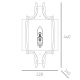 FARO kinkiet biały nikiel 22cm