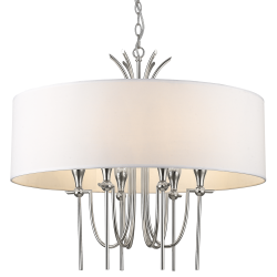 LAS VEGAS lampa wisząca biała nikiel 70cm