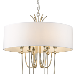 LAS VEGAS lampa wisząca biała złota 70cm