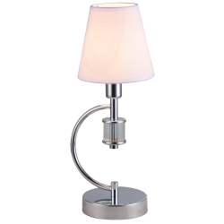 LIVERPOOL lampa stołowa biała srebrna 14cm
