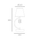 LIVERPOOL lampa stołowa biała srebrna 14cm