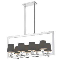 LONDON lampa wisząca czarna srebrna 35cm
